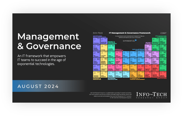 Sample of the IT Management & Governance Framework Capstone blueprint.